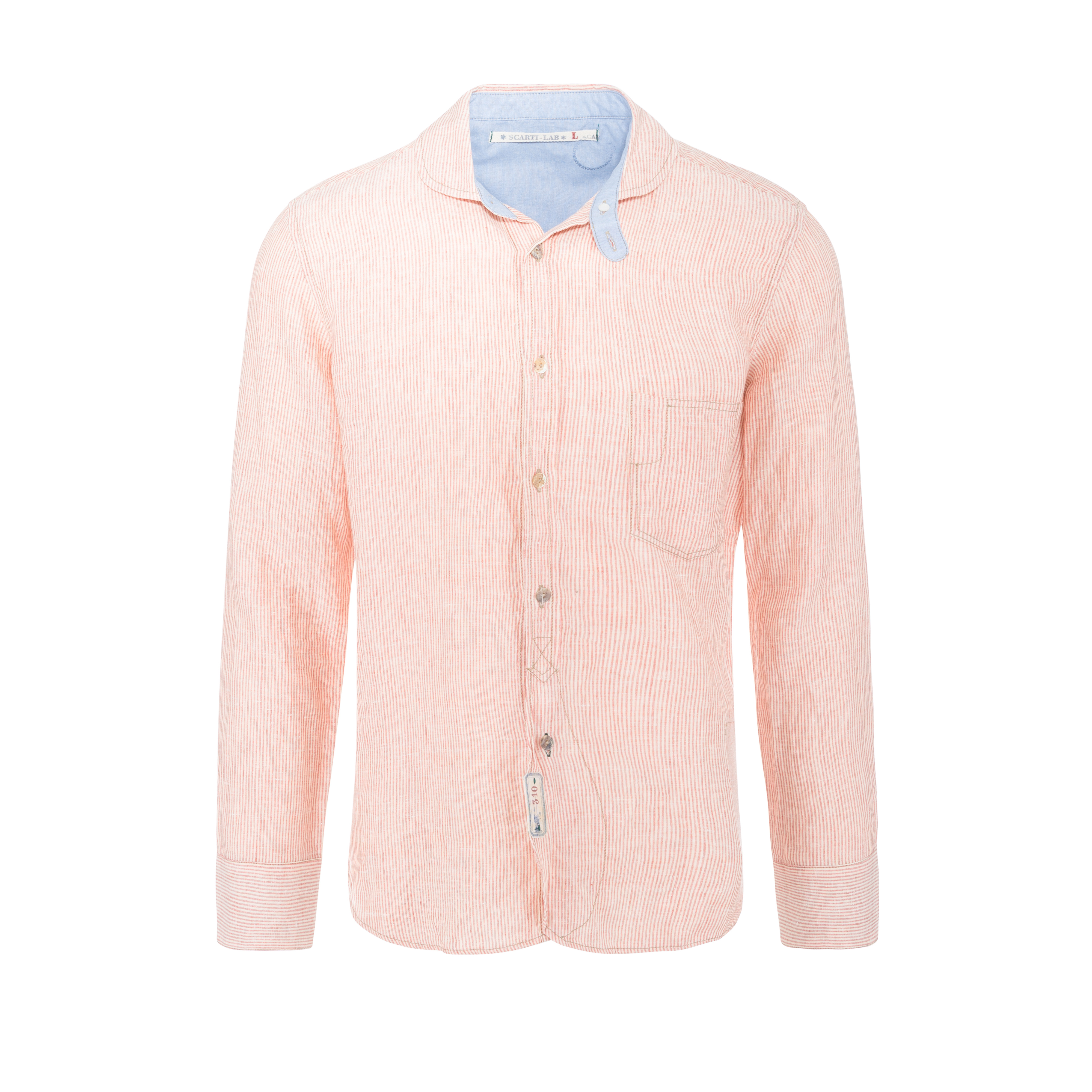 Linen Shirt Stripe Rosé/White
