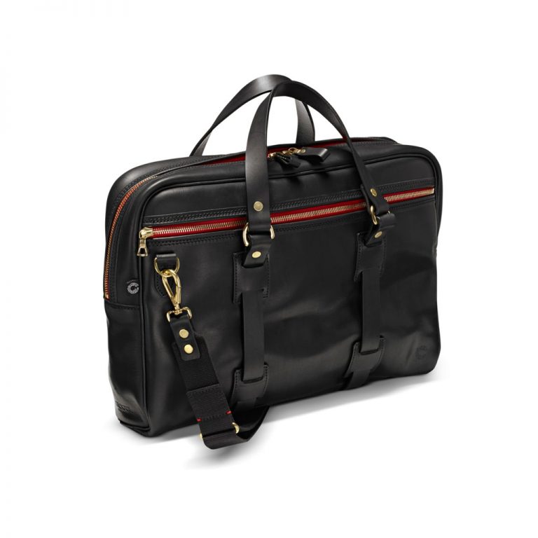 Vintage Black Leather Laptop Bag B74