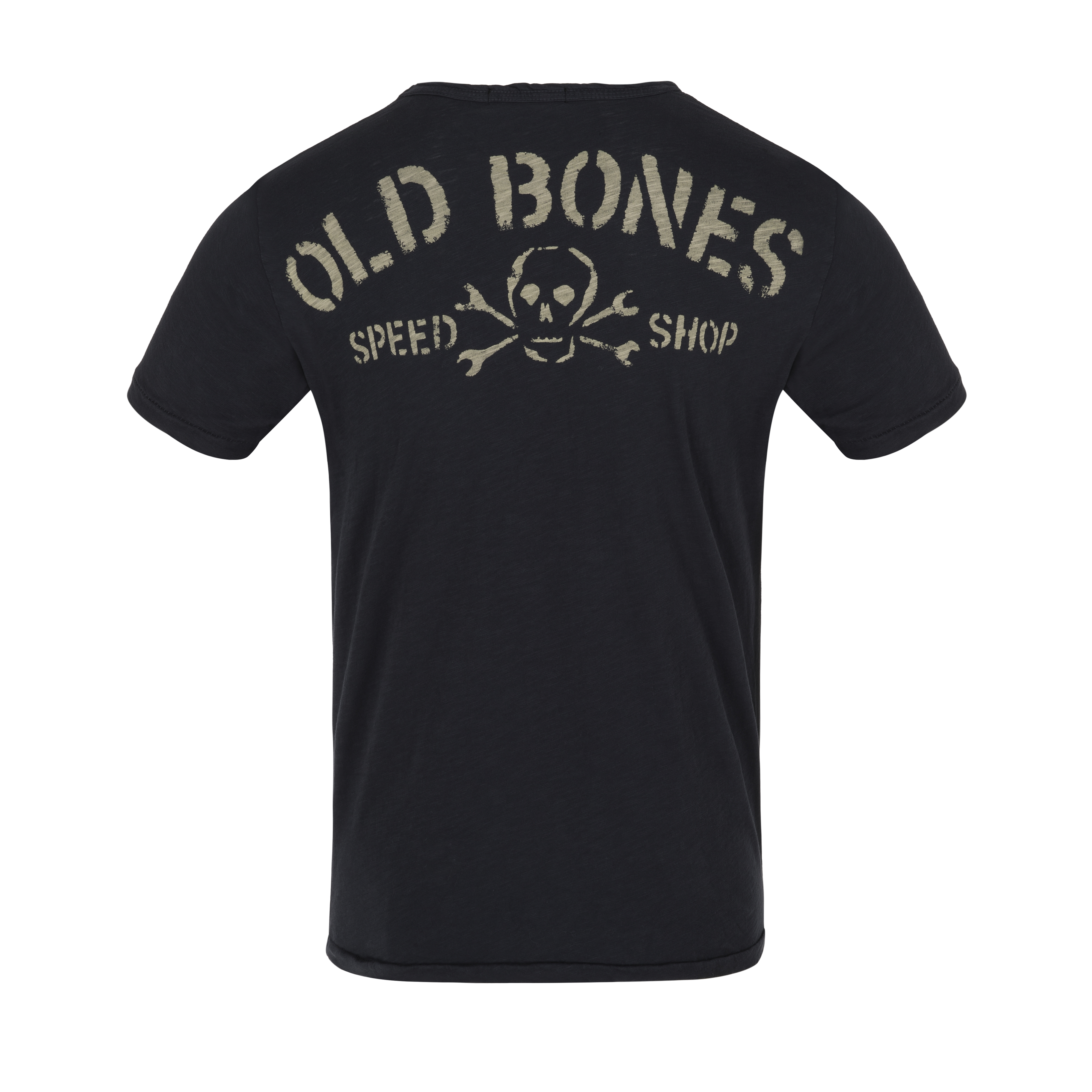 Old Bones Speed Shop T-Shirt Vintage Black - Image 2