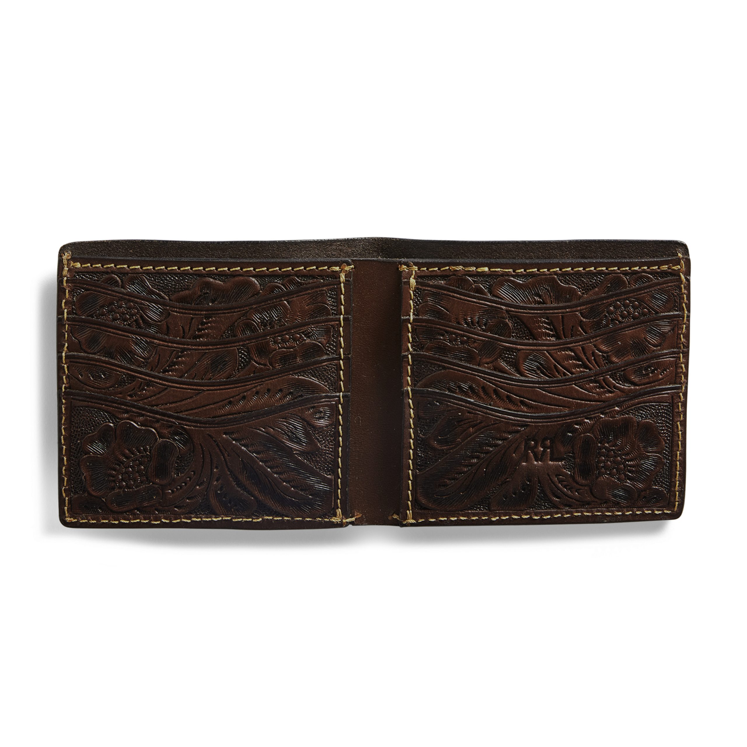 Hand-Tooled Leather Billfold – B74