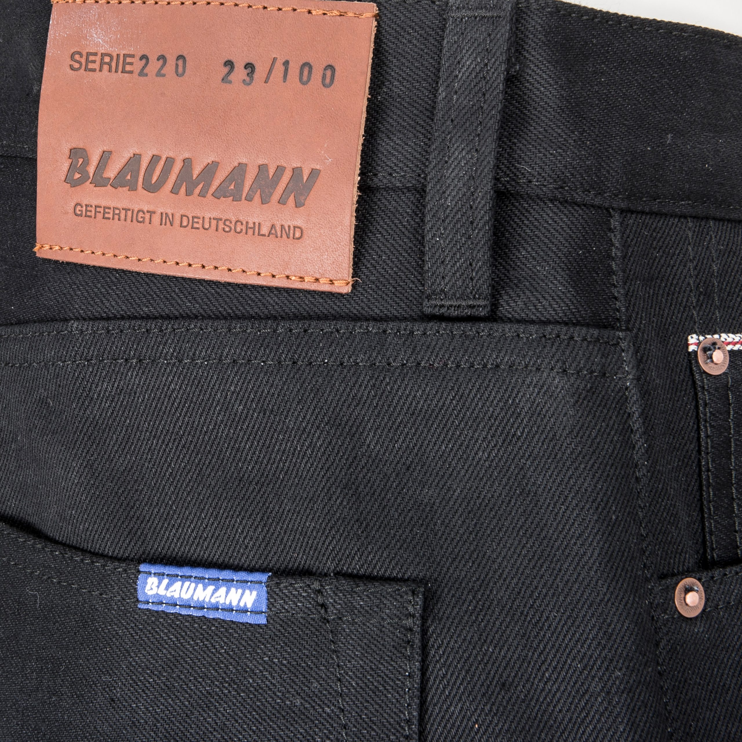 Schmaler Blaumann Black Black 13.75oz