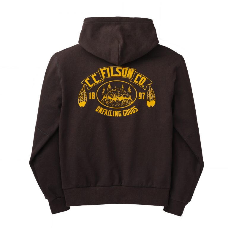Heavyweight Fleece Graphic Hoodie Black â B74
