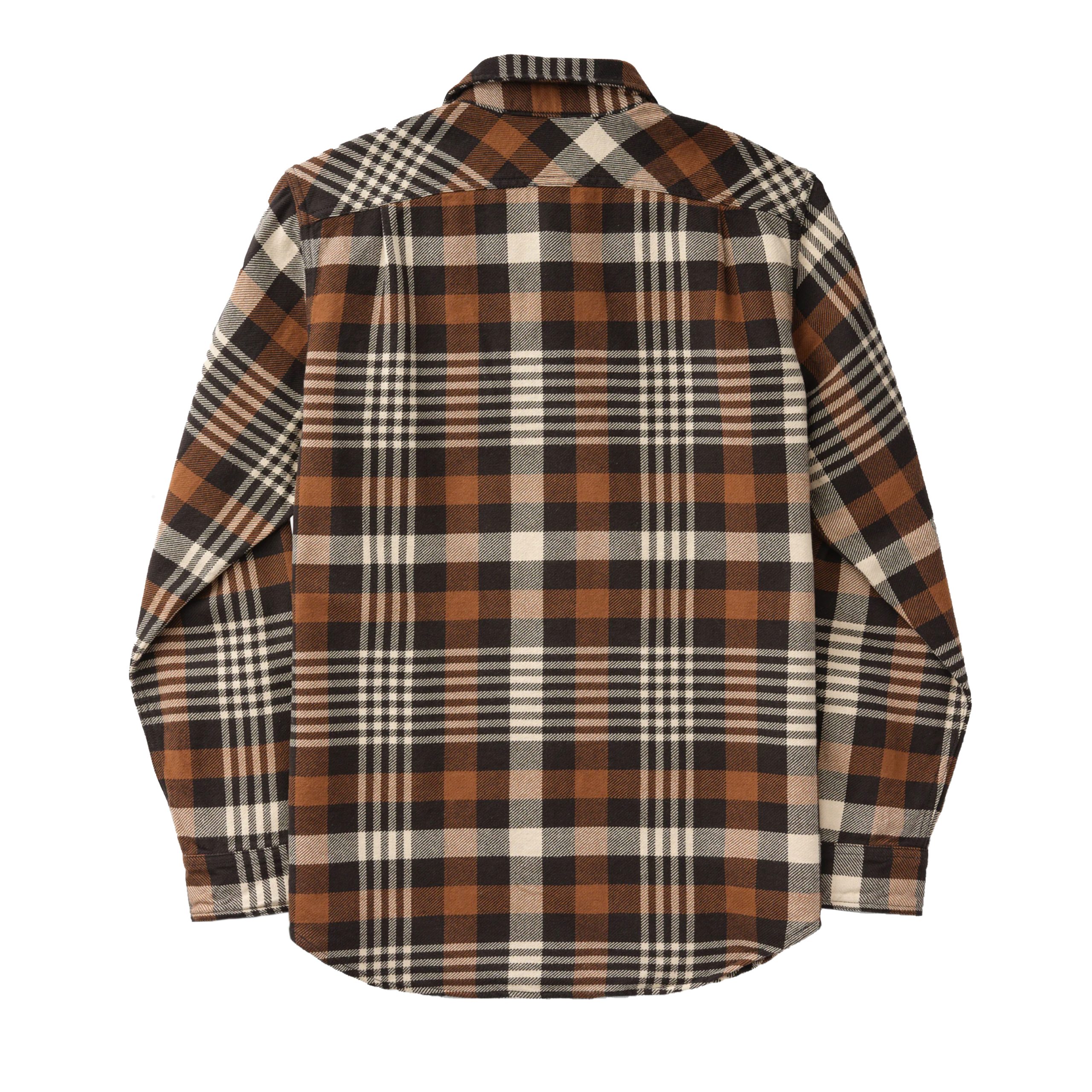 Vintage Flannel Work Shirt Black/Brown/Cream – B74