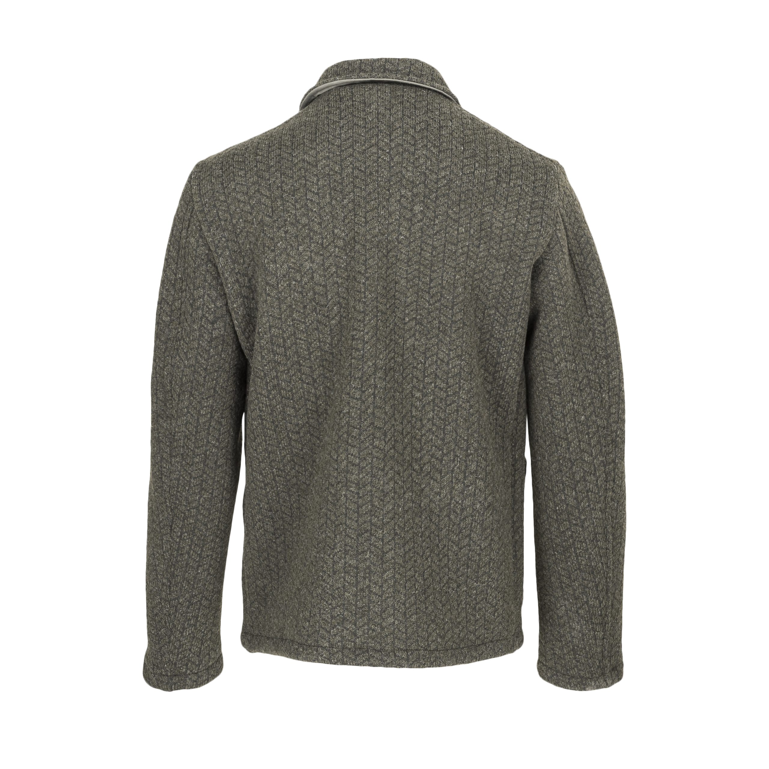 Knitted Wool Jacket Green Moss – B74