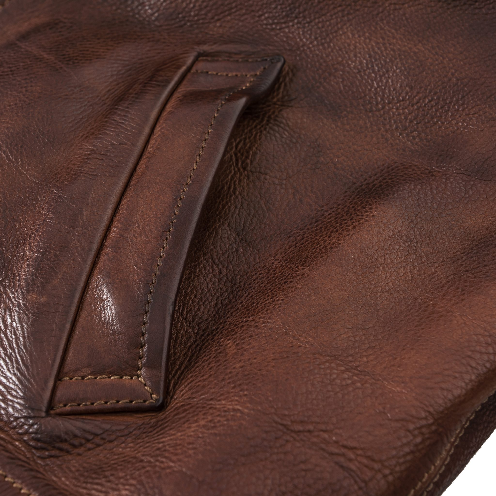 Cowhide Leather Jacket Brown B74