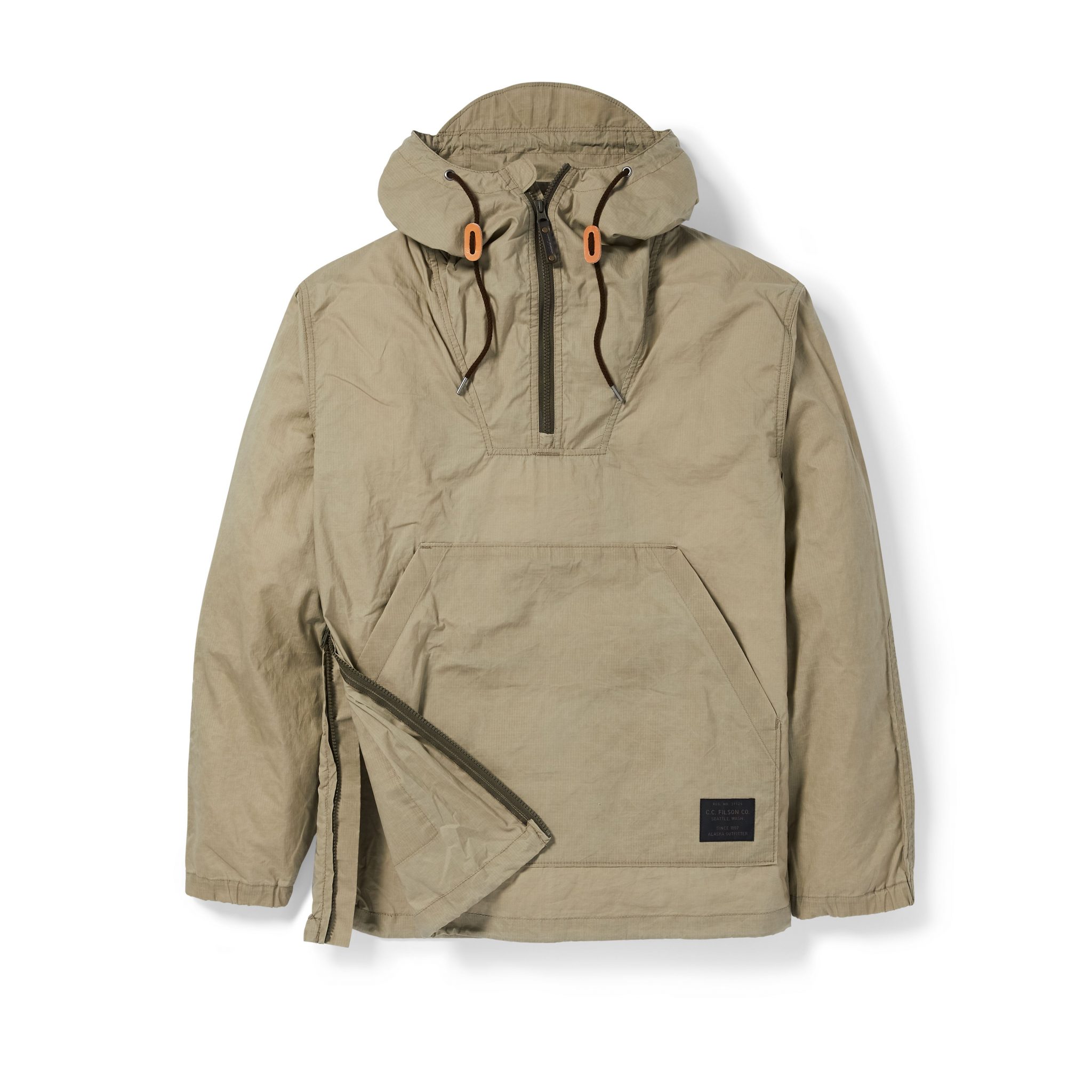 Lightweight Waxed Anorak Grey/Khaki B74
