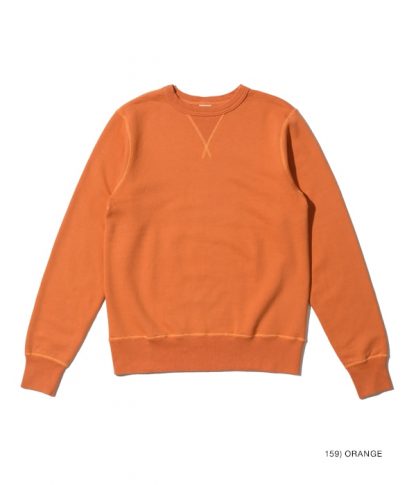 Plain Crew Neck Sweatshirt Orange