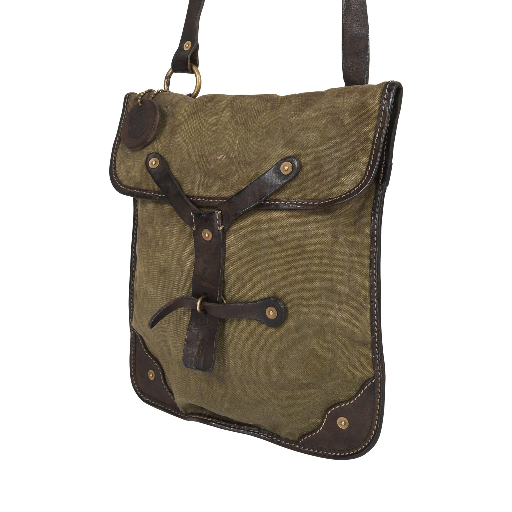 Canvas/ Leather Shoulder Bag – B74