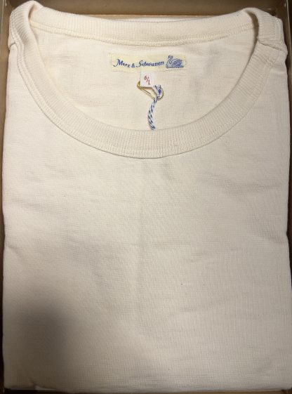 2S14.02 Crew Neck 14oz/380gr Loopwheeler T-shirt Natur/Ecru - Image 2
