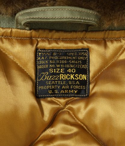Type B9 Hooded Down Jacket BR15538 Olive Drab - Image 3